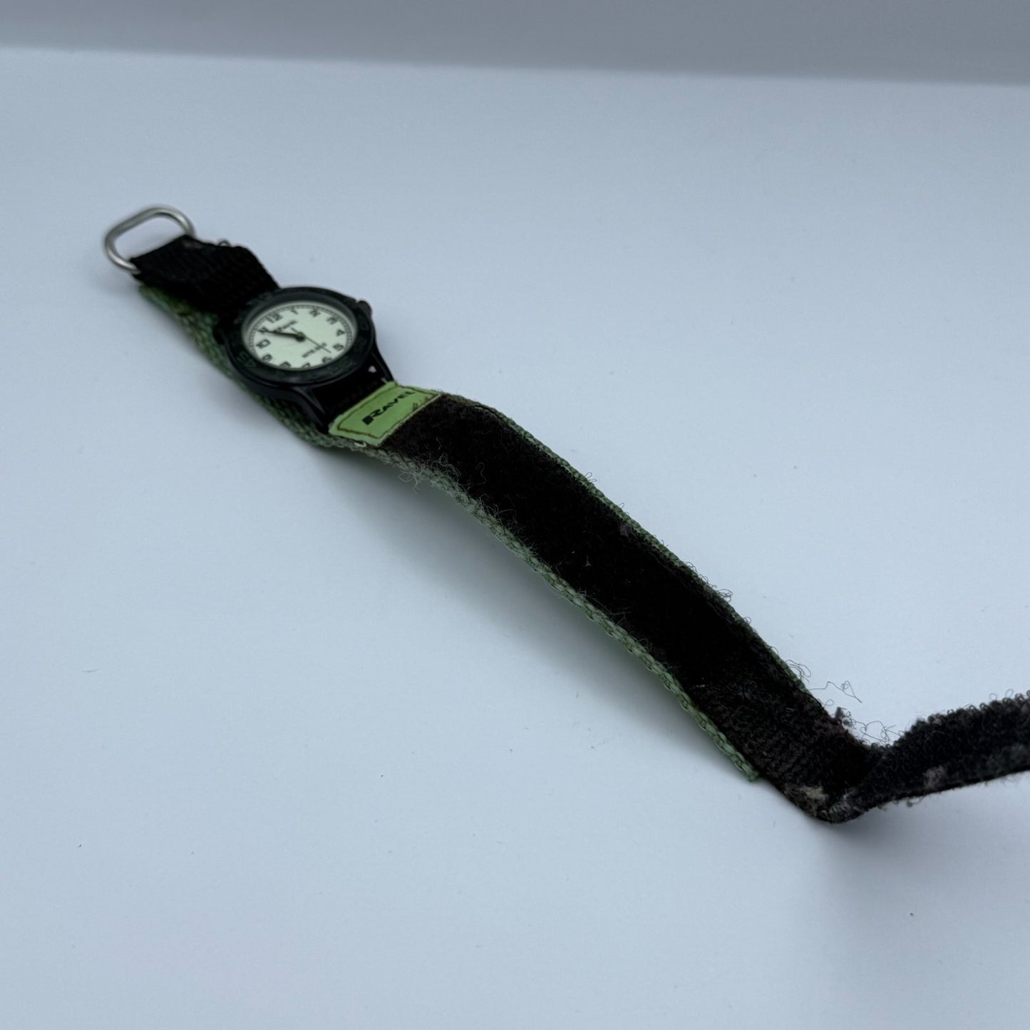 Ravel Nite-Glo Kids Quartz Watch White Dial Hook & Loop Strap Working 31mm