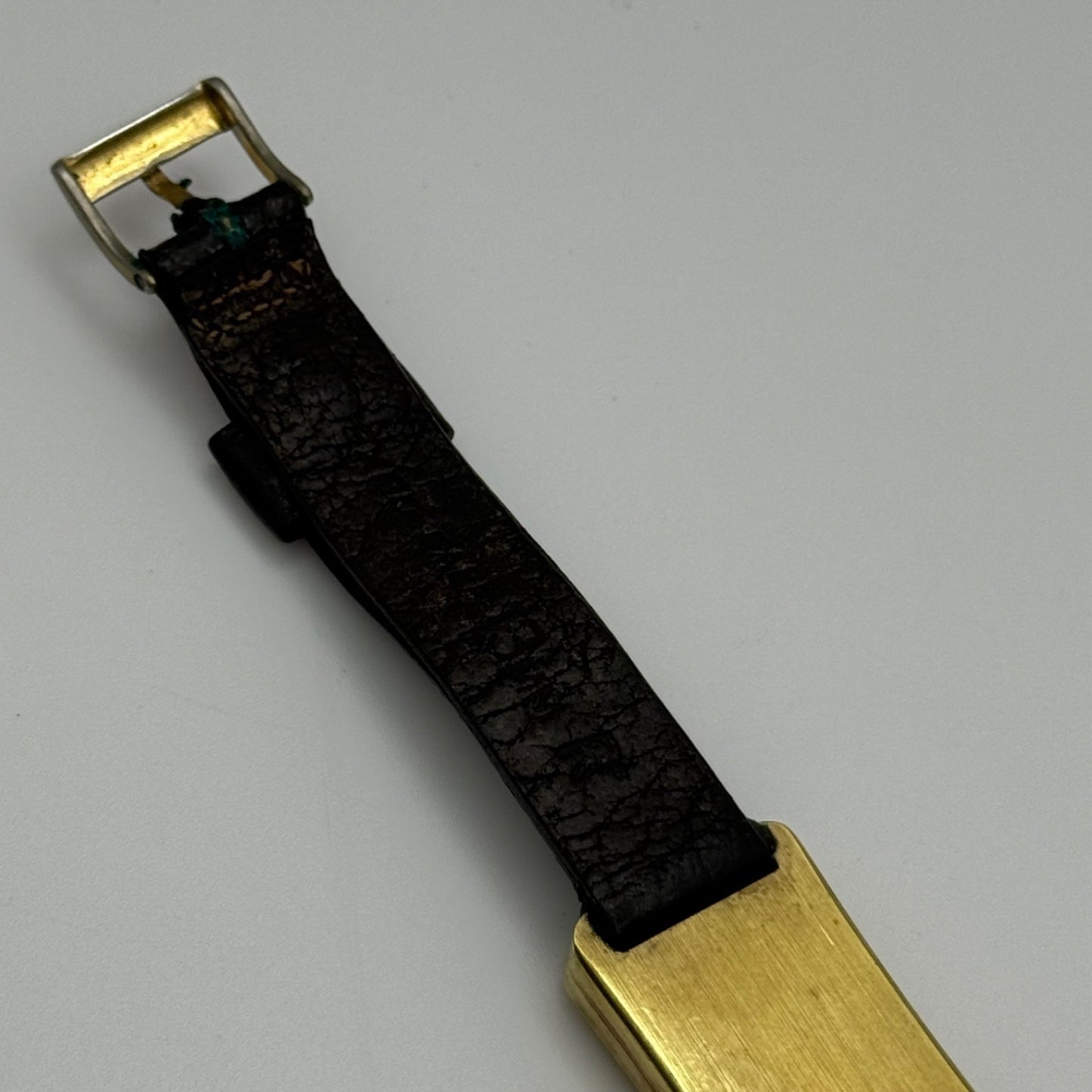 18mm Vintage Jean Renet Brown Dial 17 Jewels Manual Wind Watch PARTS / REPAIR