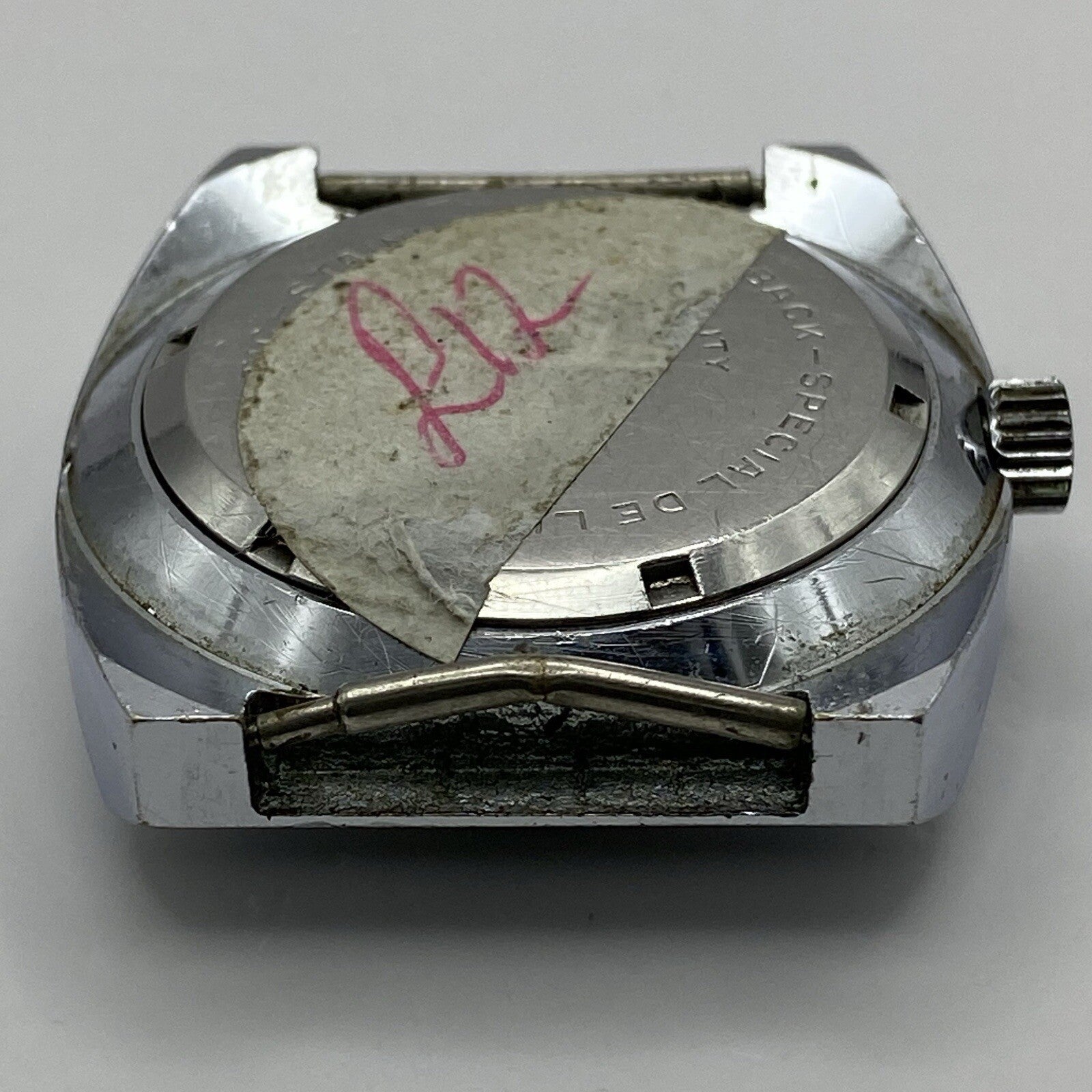 37mm Gents Jowissa De Luxe Large Date Dial Watch Head FOR PARTS TO RESTORE