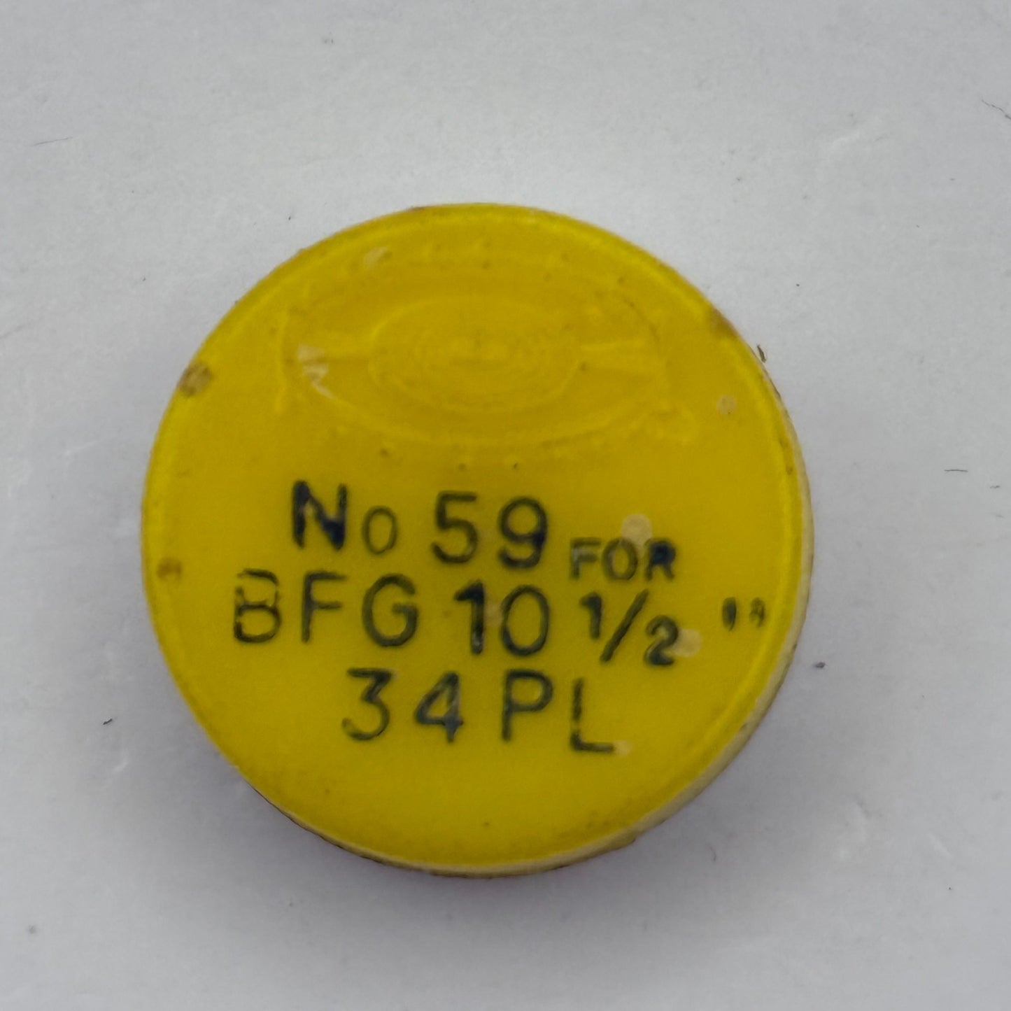 BFG 34 Balance Wheel Complete And Spring  10½’’ PL 59 Watch Movement Parts NOS