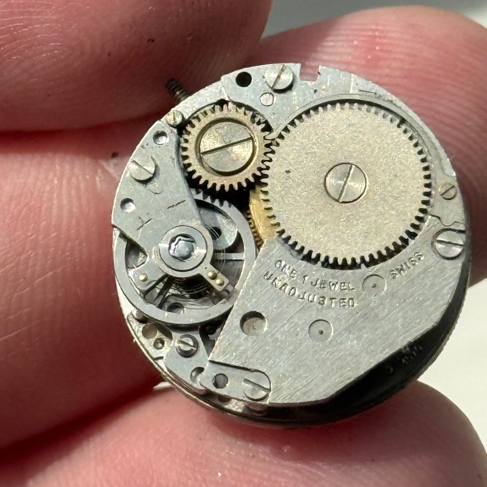 21mm Vintage EB 1570 Basis Antimagnetic Swiss Manual Wind Watch PARTS / REPAIR