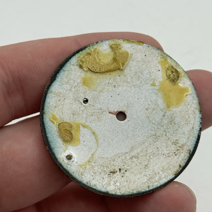 44.2mm Antique Gustave Jacot Locle Beautiful Porcelain Pocket Watch Dial Spares