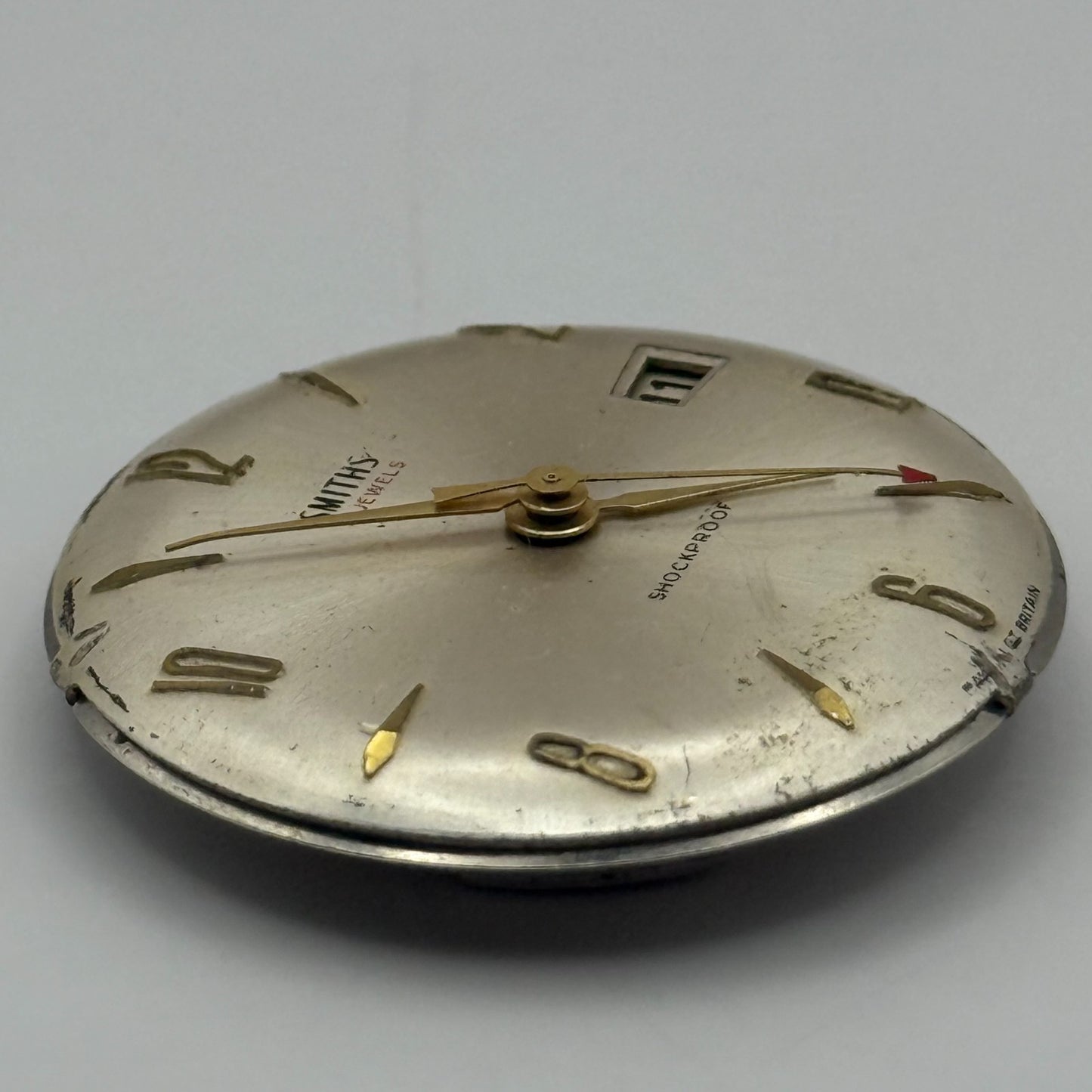 Smiths Shockproof Date 5T65 Watch Movement Manual Wind Vintage Parts Repair 23mm