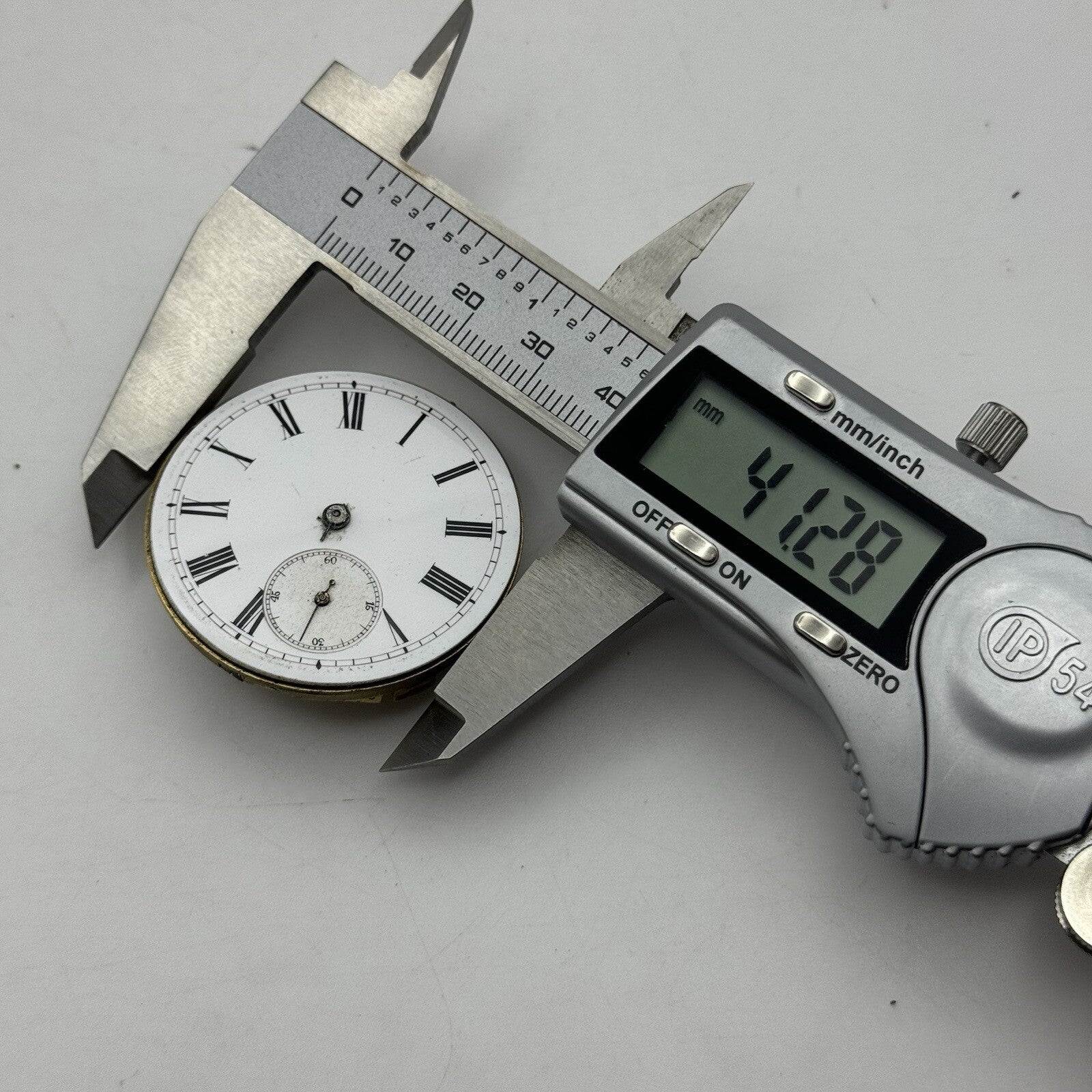 41.2mm Manual Wind D F & C Cylinder Pocket Watch Movement Dial FOR PARTS