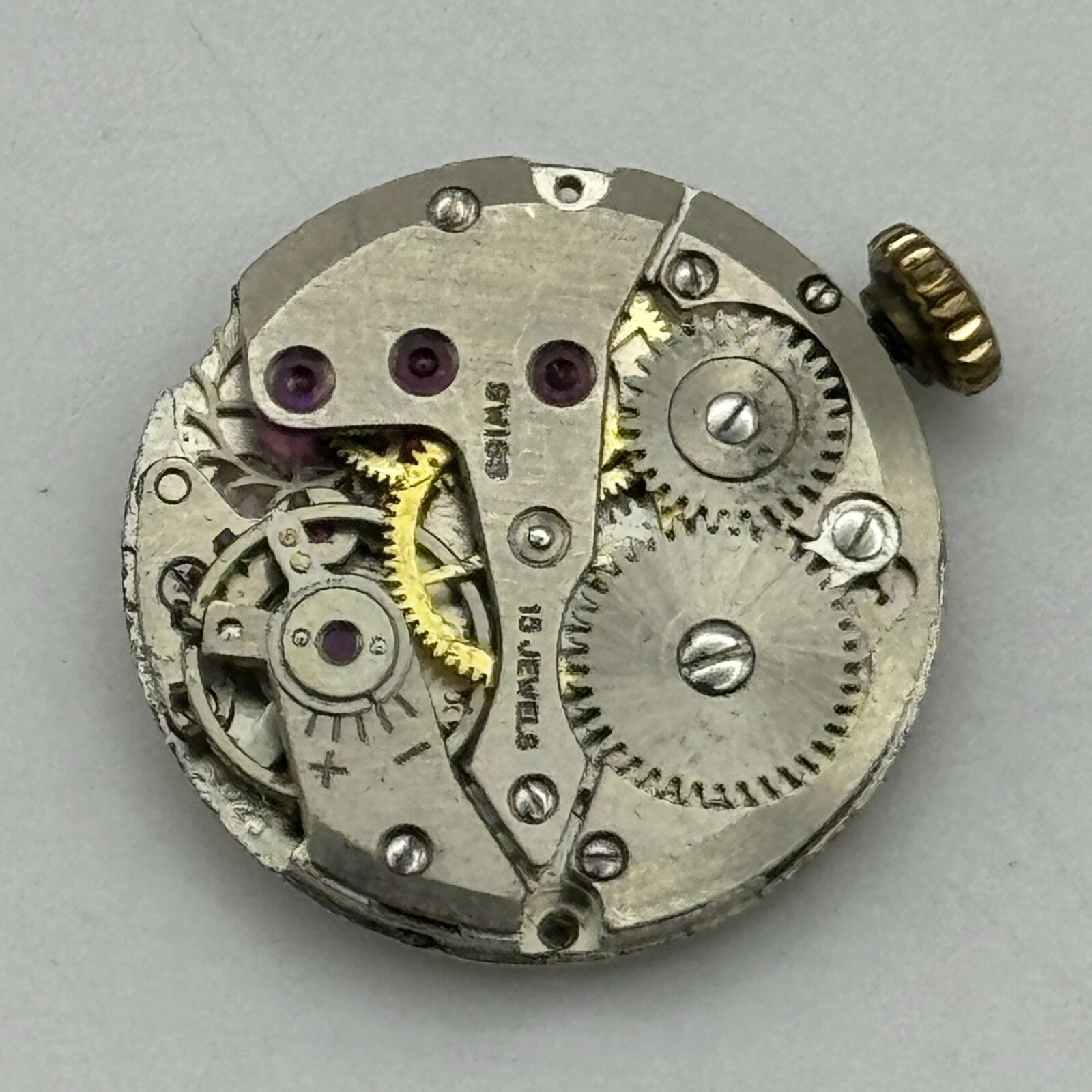 17.5mm Ladies Avia Felsa F 4023 Manual Wind Watch Movement Swiss Vintage PARTS