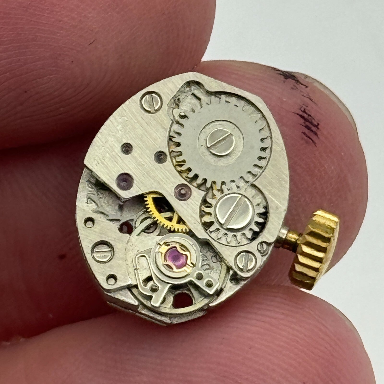 12.9mm Ladies Glashutte GUB 09-20 Manual Wind Watch Movement Swiss Vintage PARTS