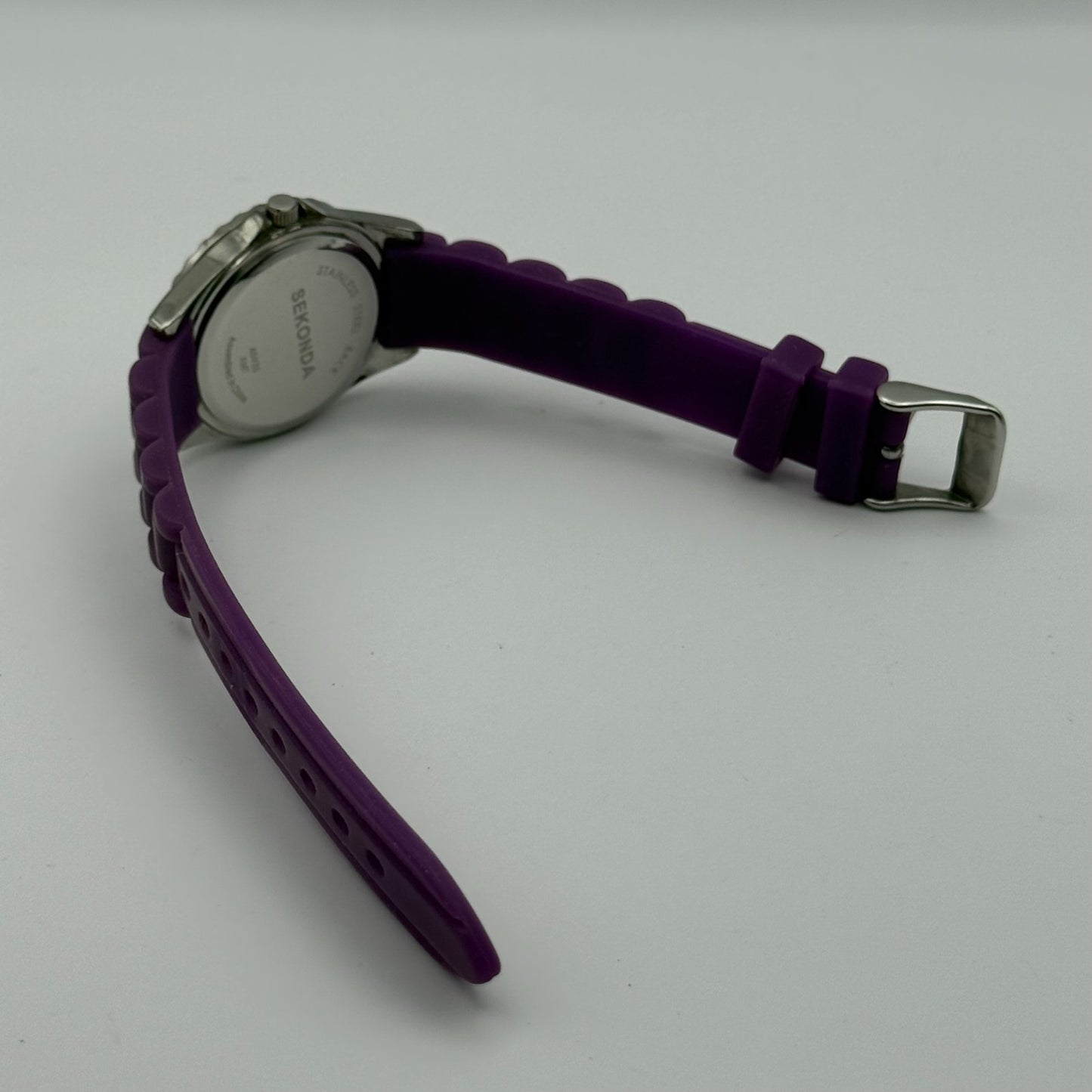 Sekonda Ladies Quartz Watch Purple Dial & Strap Working 32mm New Battery