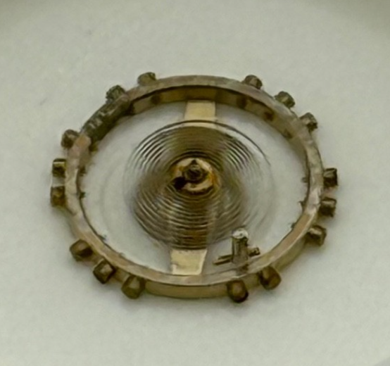 Femga 45 Balance Wheel Complete And Spring 5 1/2''' 1005 M Watch Movement Parts 