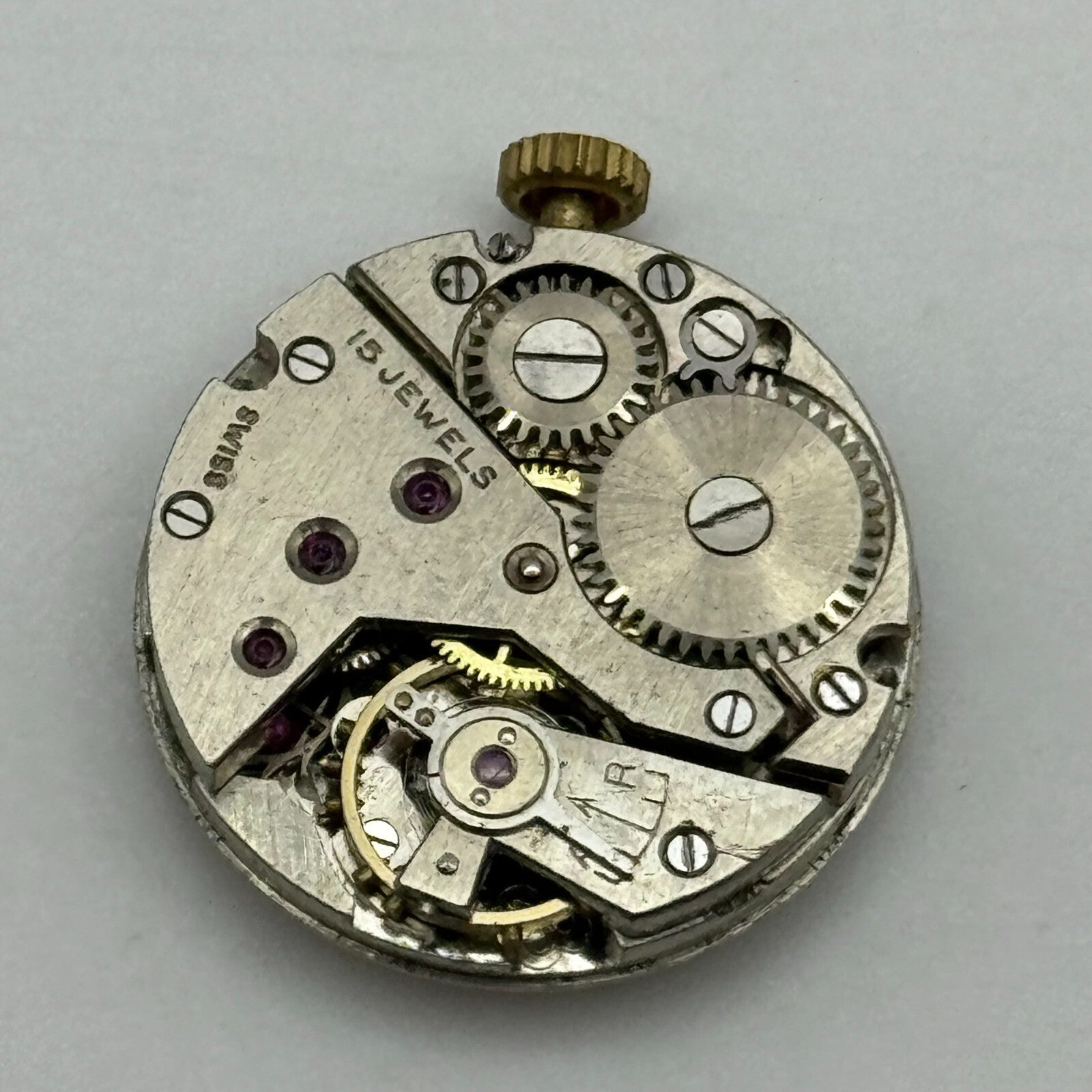 19.6mm Ladies Avia Derby D40 Manual Wind 15 Jewels Watch Movement PARTS SPARES