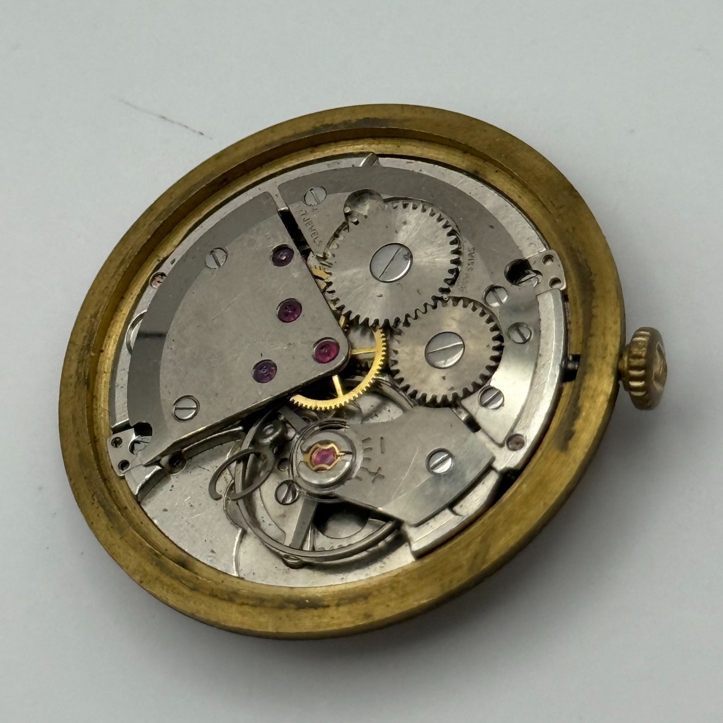 ETA 2408 Watch Movement Avia Manual Wind Vintage Swiss Parts Repair 31.4mm
