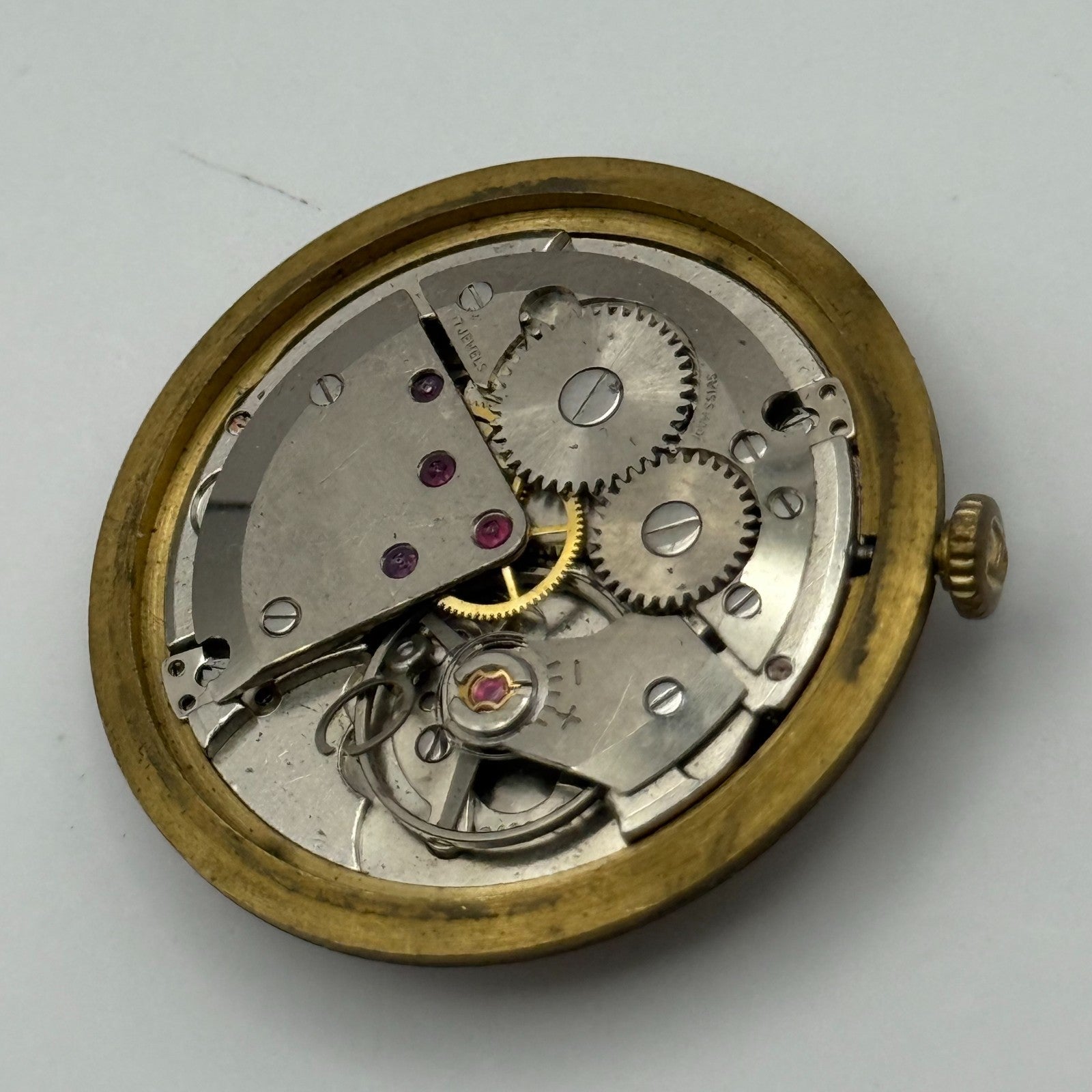 ETA 2408 Watch Movement Avia Manual Wind Vintage Swiss Parts Repair 31.4mm