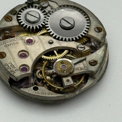 A Lecoultre E Blancpain Fils Watch Movement Manual Wind Vintage Parts 21.5mm
