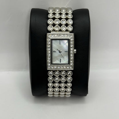 20mm Working Ladies Accessories New Look Silver Tone Jewelled M.O.P Quartz Watch