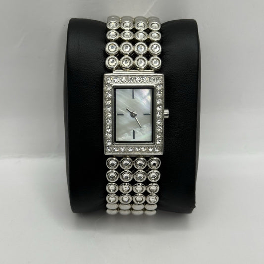 20mm Working Ladies Accessories New Look Silver Tone Jewelled M.O.P Quartz Watch