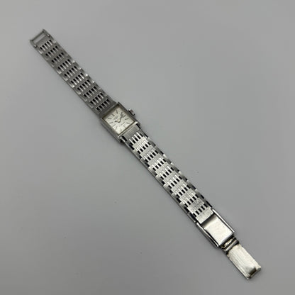 15mm Vintage Rotary 17 Jewels Silver Tone Panel Manual Wind Watch PARTS / REPAIR