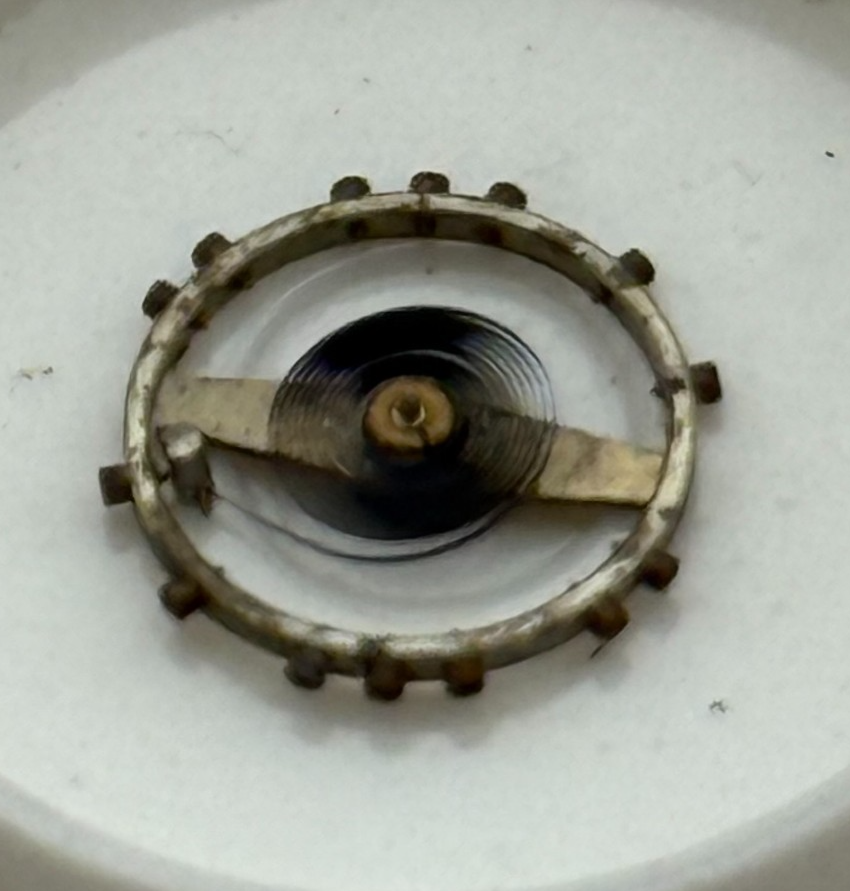 FHF 120 Balance Wheel Complete And Spring  6¾’’’ 205 Watch Movement Parts NOS