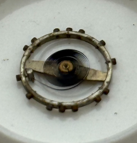 FHF 120 Balance Wheel Complete And Spring  6¾’’’ 205 Watch Movement Parts NOS