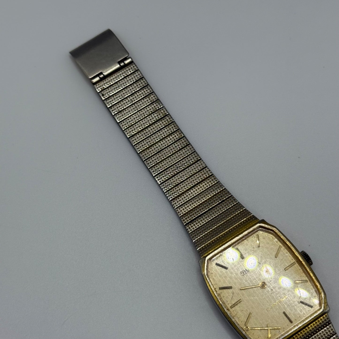 27mm Vintage Parma 17 Jewels Gold Plated Manual Wind Watch FOR PARTS / REPAIR