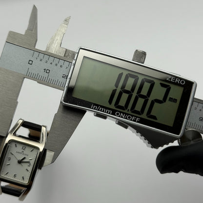 Anne Klein Ladies Quartz Watch White Dial Black Leather Strap Japan Working 18mm