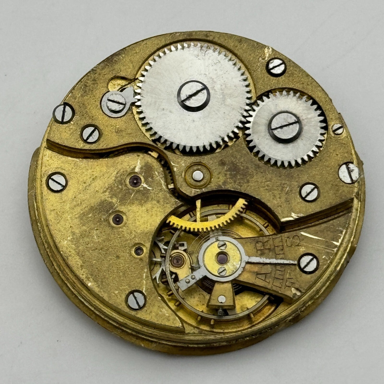 41.6mm Vintage Swiss Open Face Pocket Watch Movement PARTS REPAIR SPARES