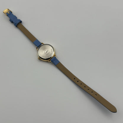 Limit Ladies Quartz Watch Gold Tone Blue Strap Working 25mm New Battery