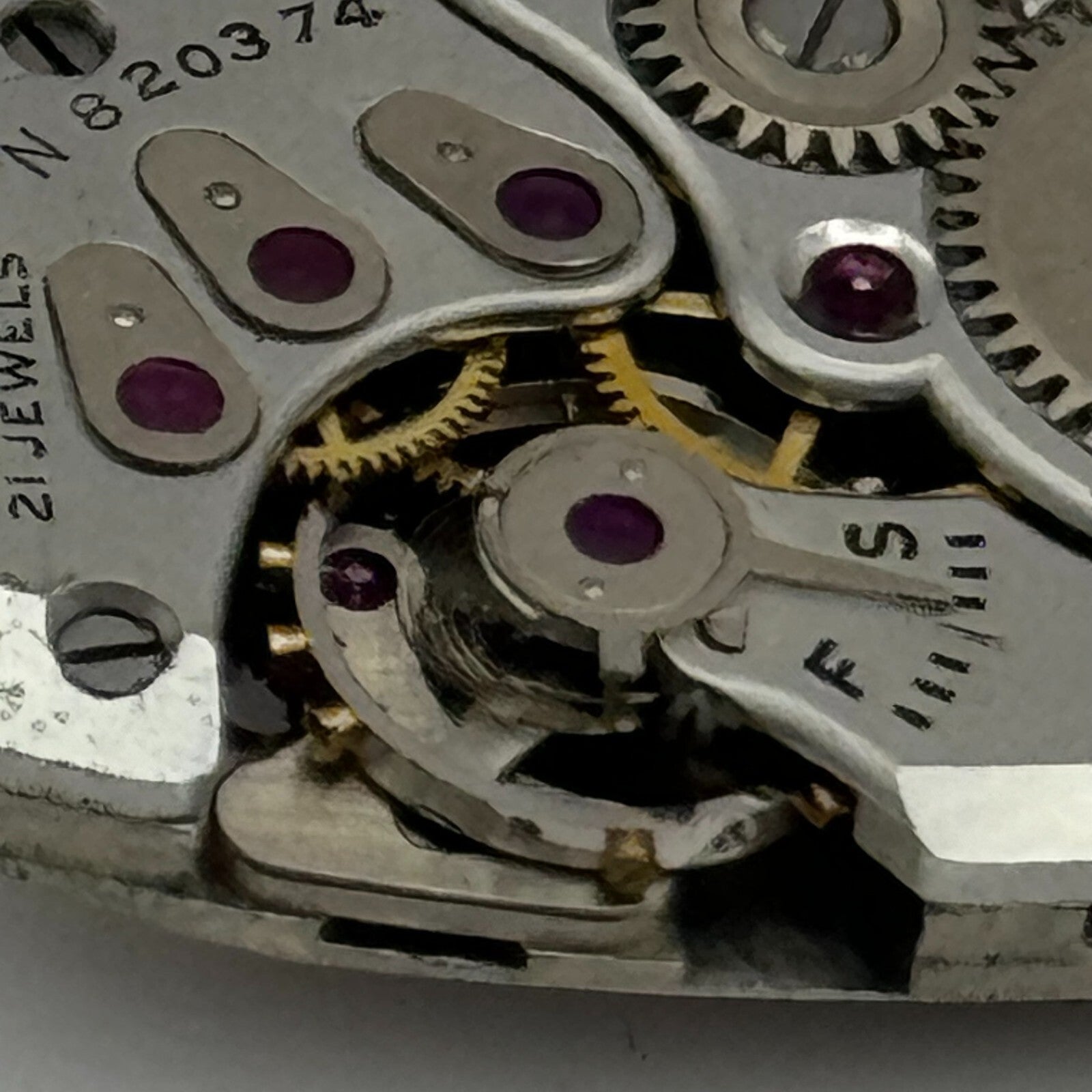 15/0s Elgin Grade 626 Model 2 Vintage American Tank Watch Movement PARTS SPARES