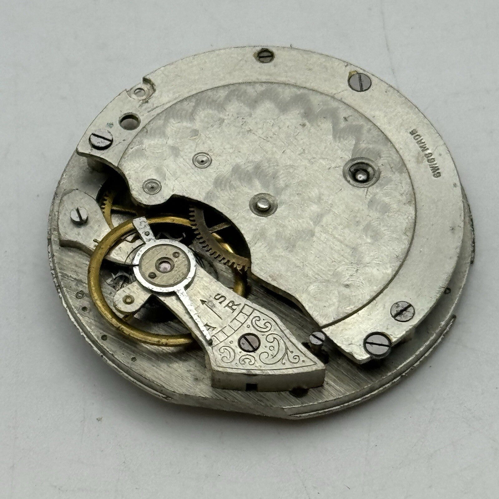 41.2mm Unidentified Interesting Pocket Watch Movement FOR PARTS Restore