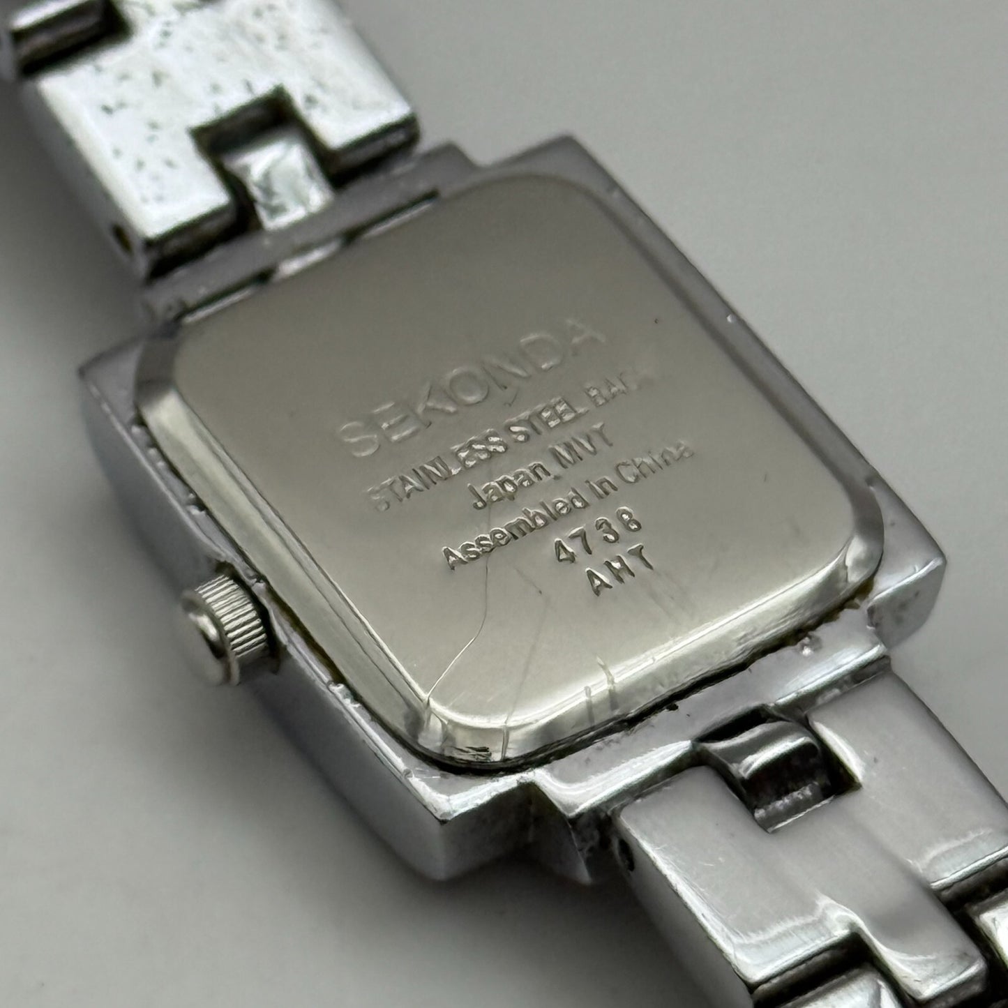 19mm Working Ladies Sekonda 4738 Jewelled Silver Tone Japan Quartz Watch 6 Inch