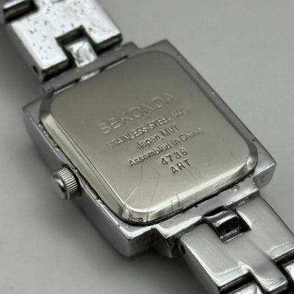 19mm Working Ladies Sekonda 4738 Jewelled Silver Tone Japan Quartz Watch 6 Inch