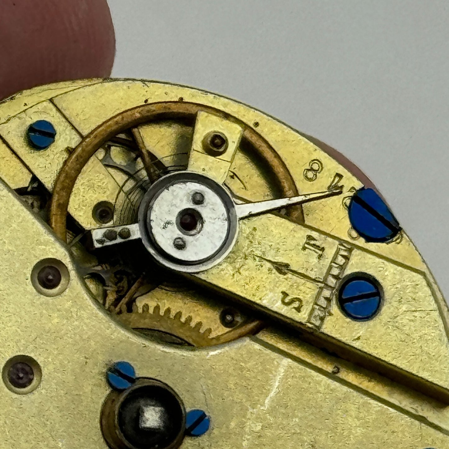 36.3mm Antique Unidentified Key Wound Pocket Watch Movement PARTS REPAIR SPARES