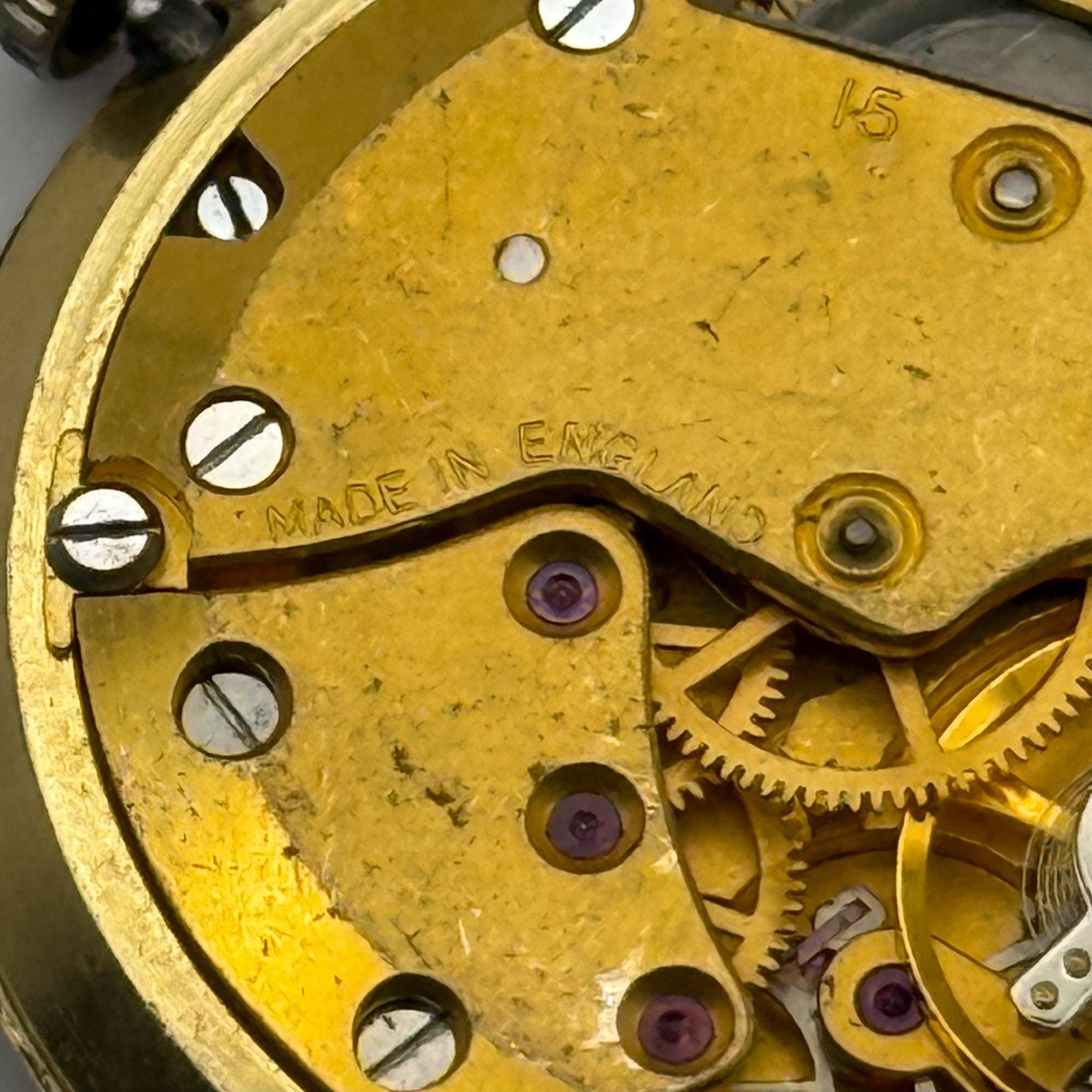 Smiths Astral National 15 60461E Watch Movement Manual Wind Vintage Parts 31.9mm