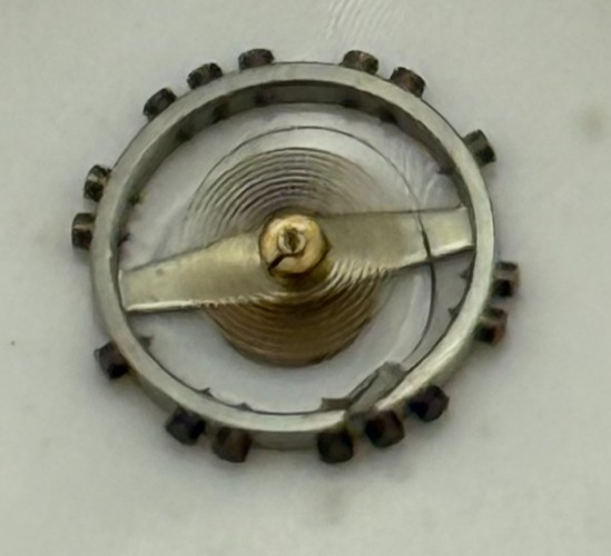 FEF 6600 Balance Wheel Complete And Spring  Inca 1181 M Watch Movement Parts NOS