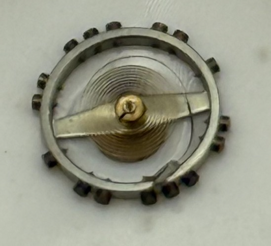 FEF 6600 Balance Wheel Complete And Spring  Inca 1181 M Watch Movement Parts NOS