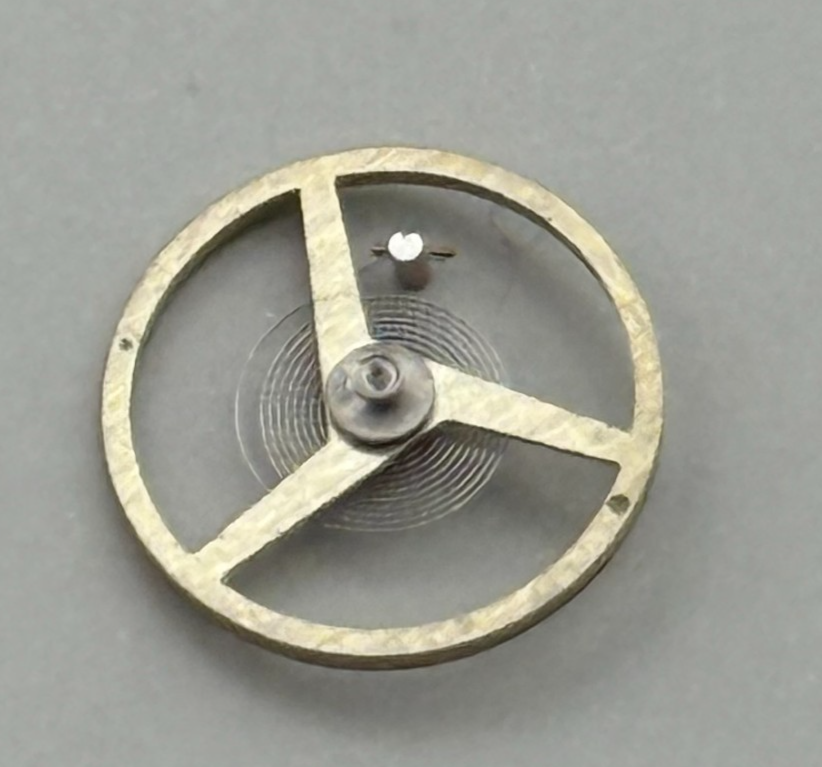 ETA 2512 Balance Wheel Complete And Spring  7¾’’’  1454 M Watch Movement Parts 