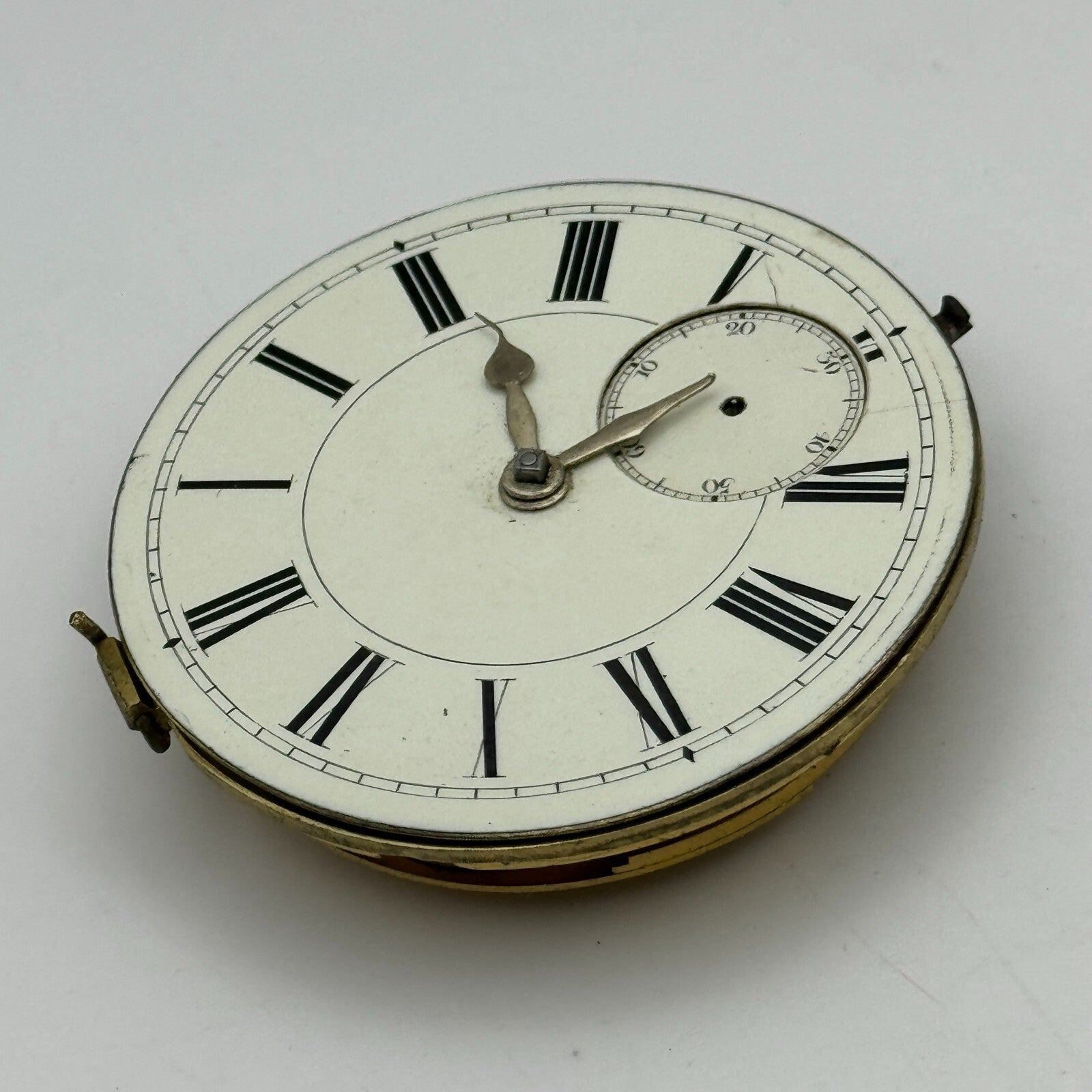 Antique 50mm Good Quality English Pocket Watch Movement Unidentified PARTS SPARE