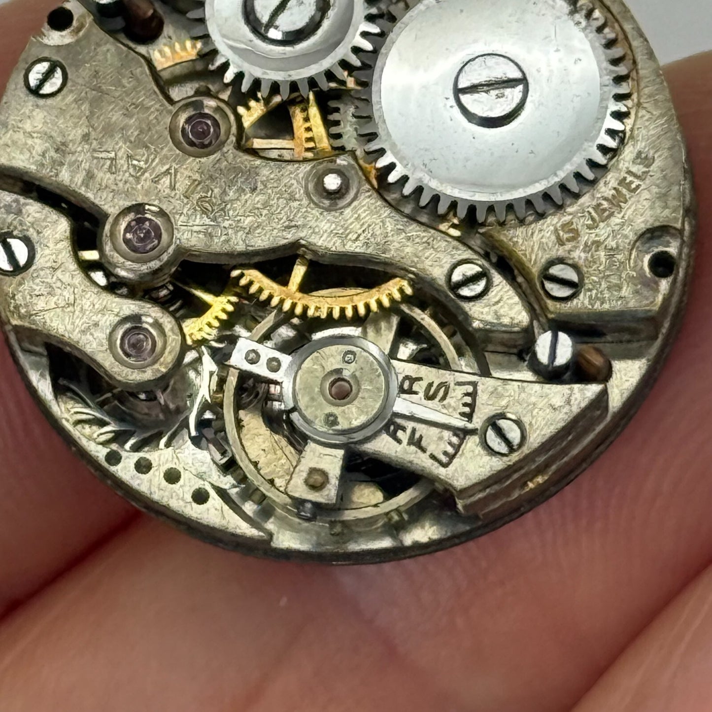 23.7mm Vintage Rival 15 Jewels Trench Manual Wind Watch Movement PARTS REPAIR