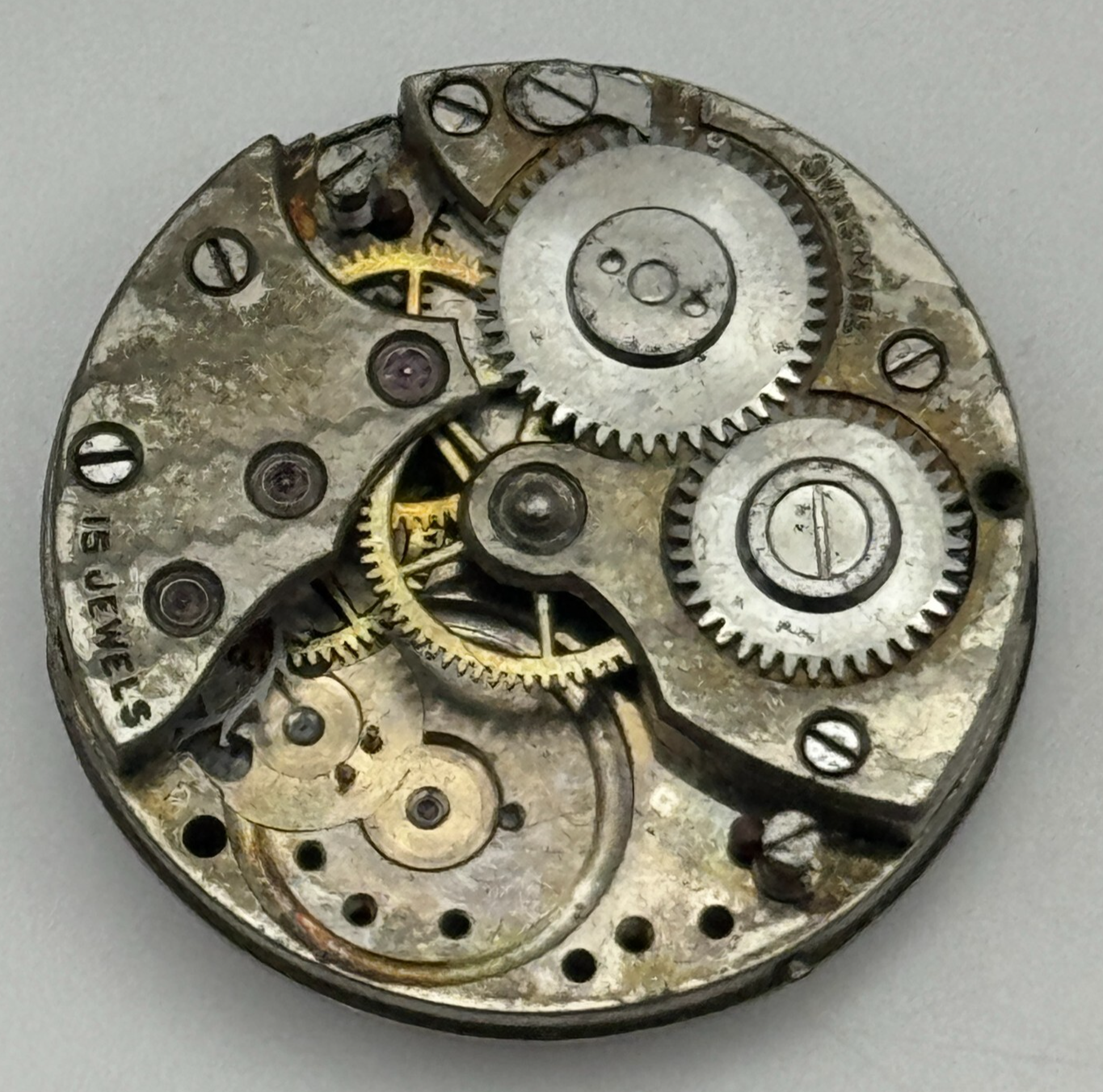 23.6mm Roman Numerals 15 Jewels Trench Watch Movement Manual Wind PARTS SPARES