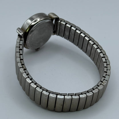 Genious Ladies Quartz Watch Silver Tone Expandable Band Japan Steel Working 24mm