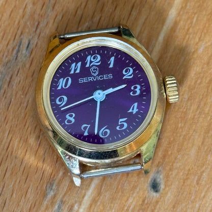 23mm Vintage Services Purple Dial Remex 65 Hong Kong Manual Watch PARTS / REPAIR