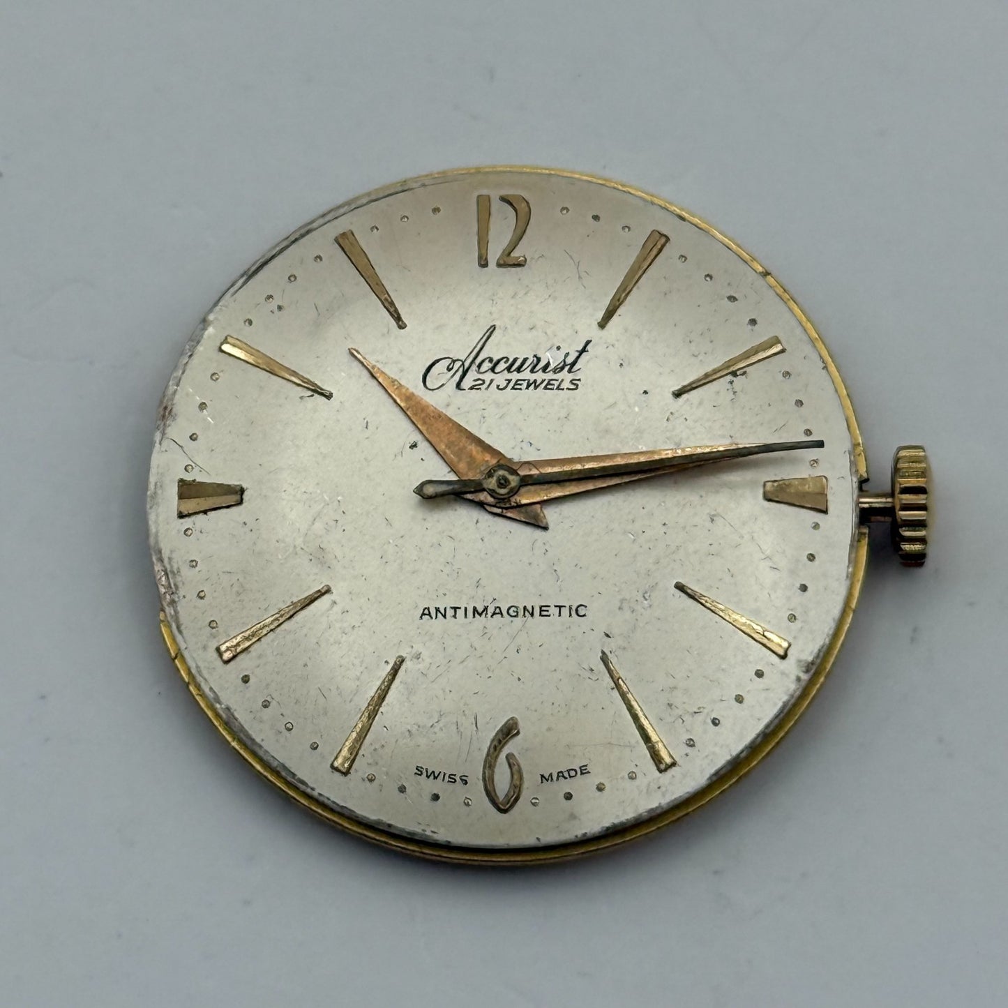 ETA 2390 Watch Movement Accurist Manual Wind Vintage Swiss Parts Repair 29.5mm