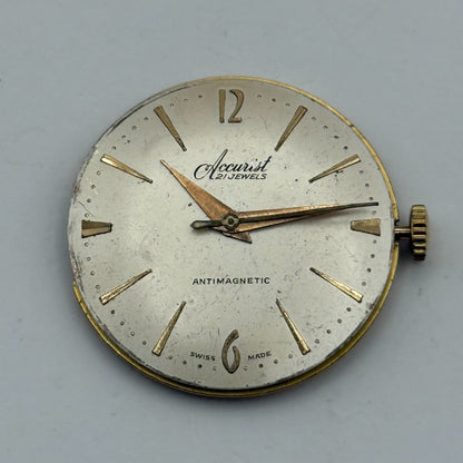 ETA 2390 Watch Movement Accurist Manual Wind Vintage Swiss Parts Repair 29.5mm