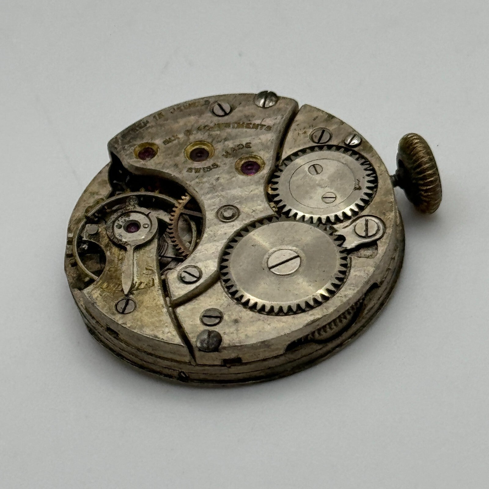 23.6mm Possibly Movado 15 Jewels 4 Adjustments Manual Wind Swiss Watch Movement