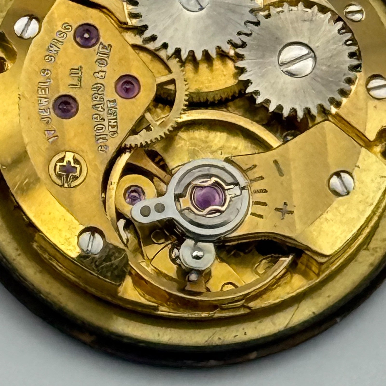 Kutchinsky Chopard & Cie Geneve ETA 2512 Watch Movement Stone Dial Running