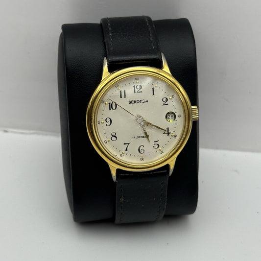 35mm Running Vintage Men’s Sekonda 17 Jewels Manual Wind Date Watch PARTS REPAIR