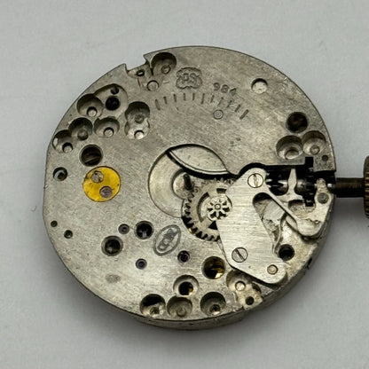 23.6mm Rotary AS 984 Manual Wind 15 Jewels Watch Movement Swiss Vintage PARTS