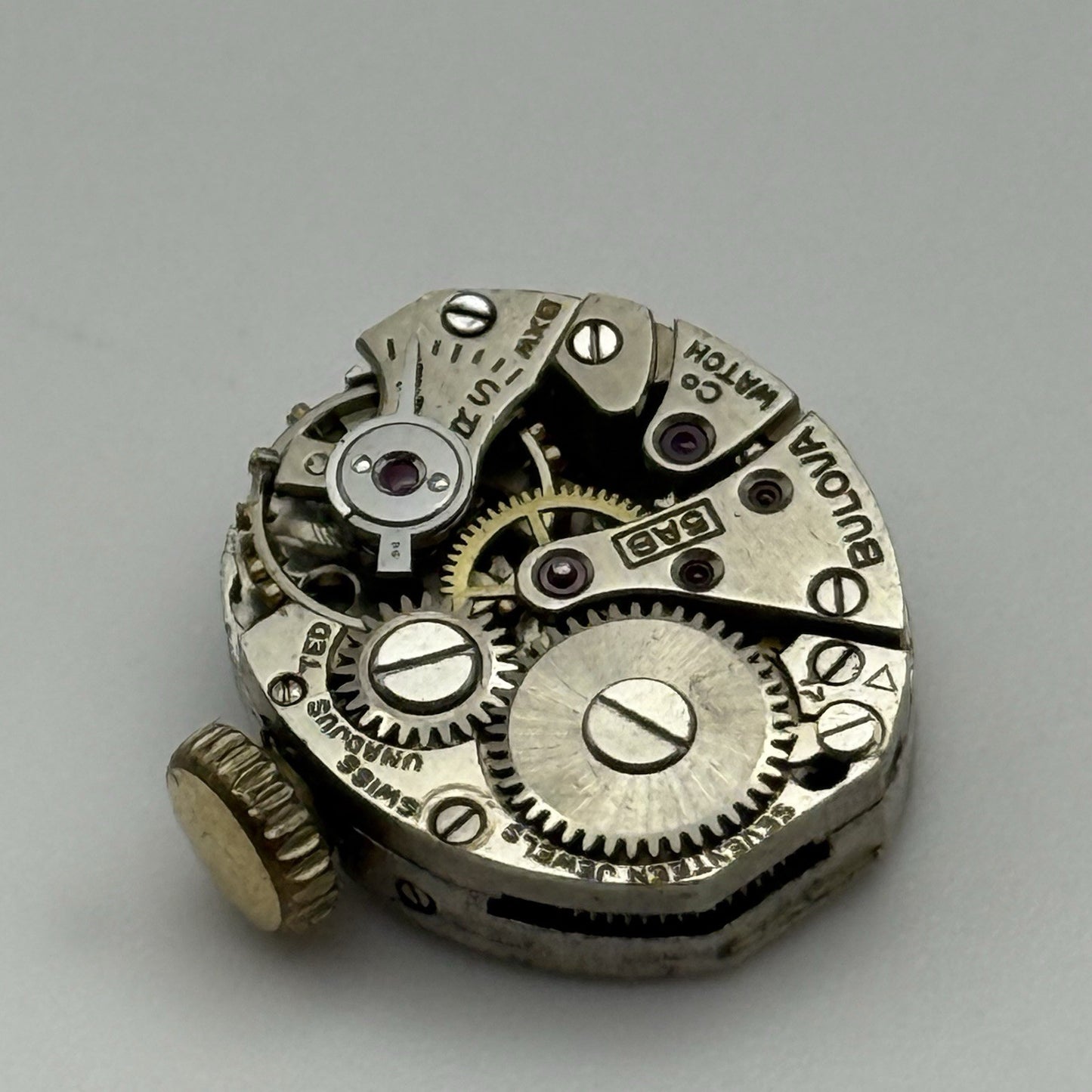 13.1mm Running Vintage Ladies Bulova 5AB Manual Wind Swiss Watch Movement PARTS
