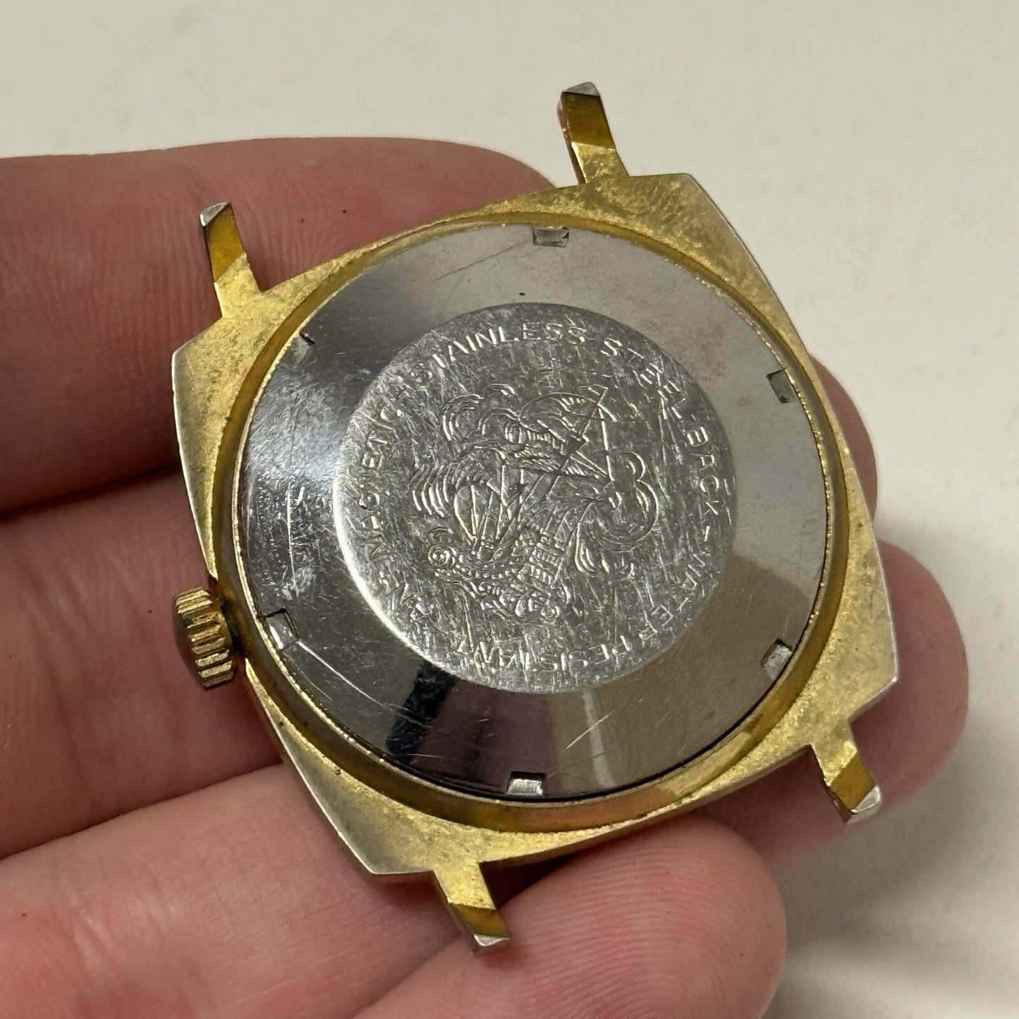 35mm Vintage Gents Aseikon 23 Colombo Style Day Date Watch Head TO RESTORE