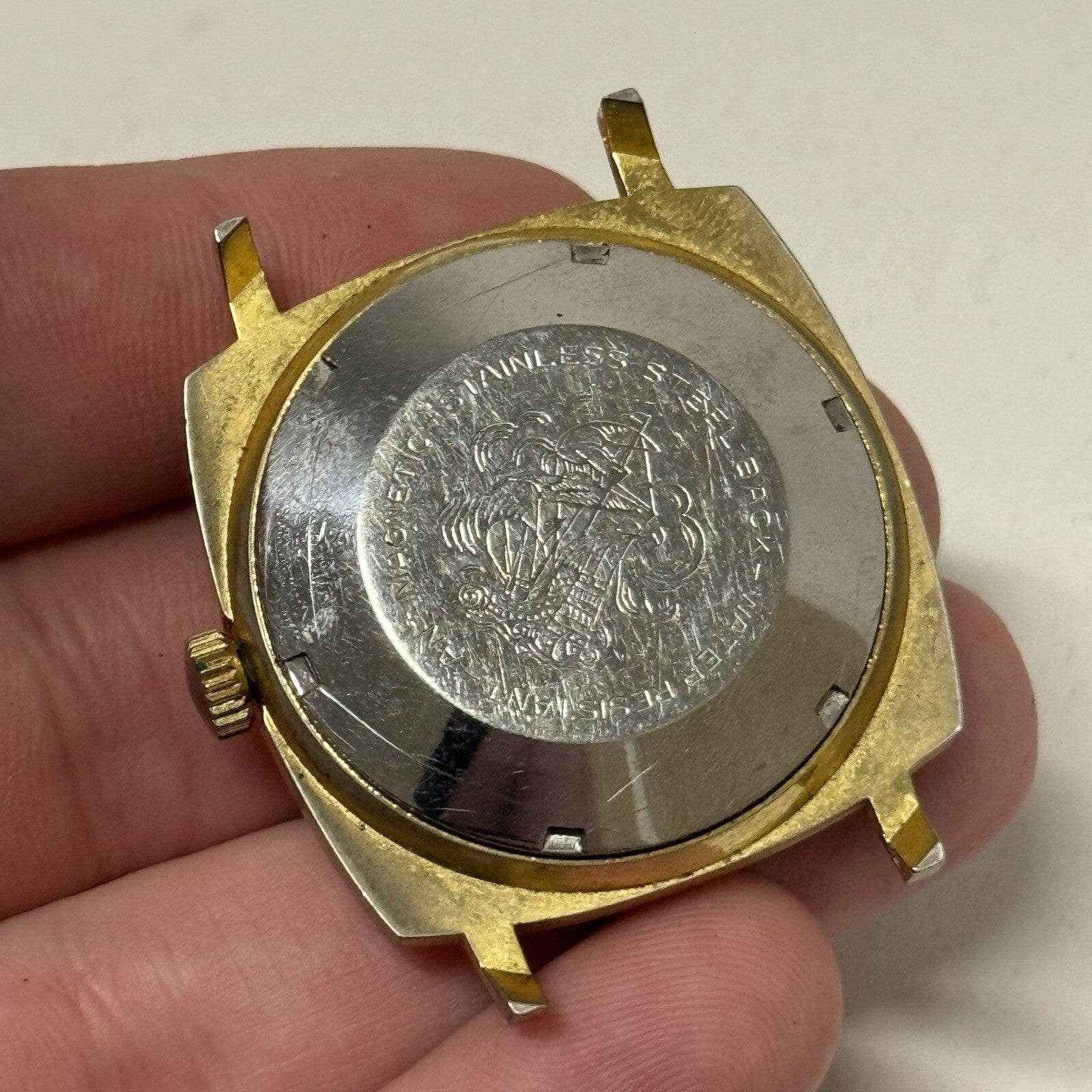 35mm Vintage Gents Aseikon 23 Colombo Style Day Date Watch Head TO RESTORE