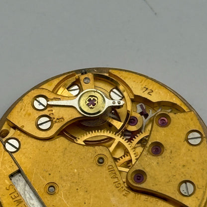 Smiths De Luxe 72 Shockproof Watch Movement Manual Wind Vintage Parts 26.9mm