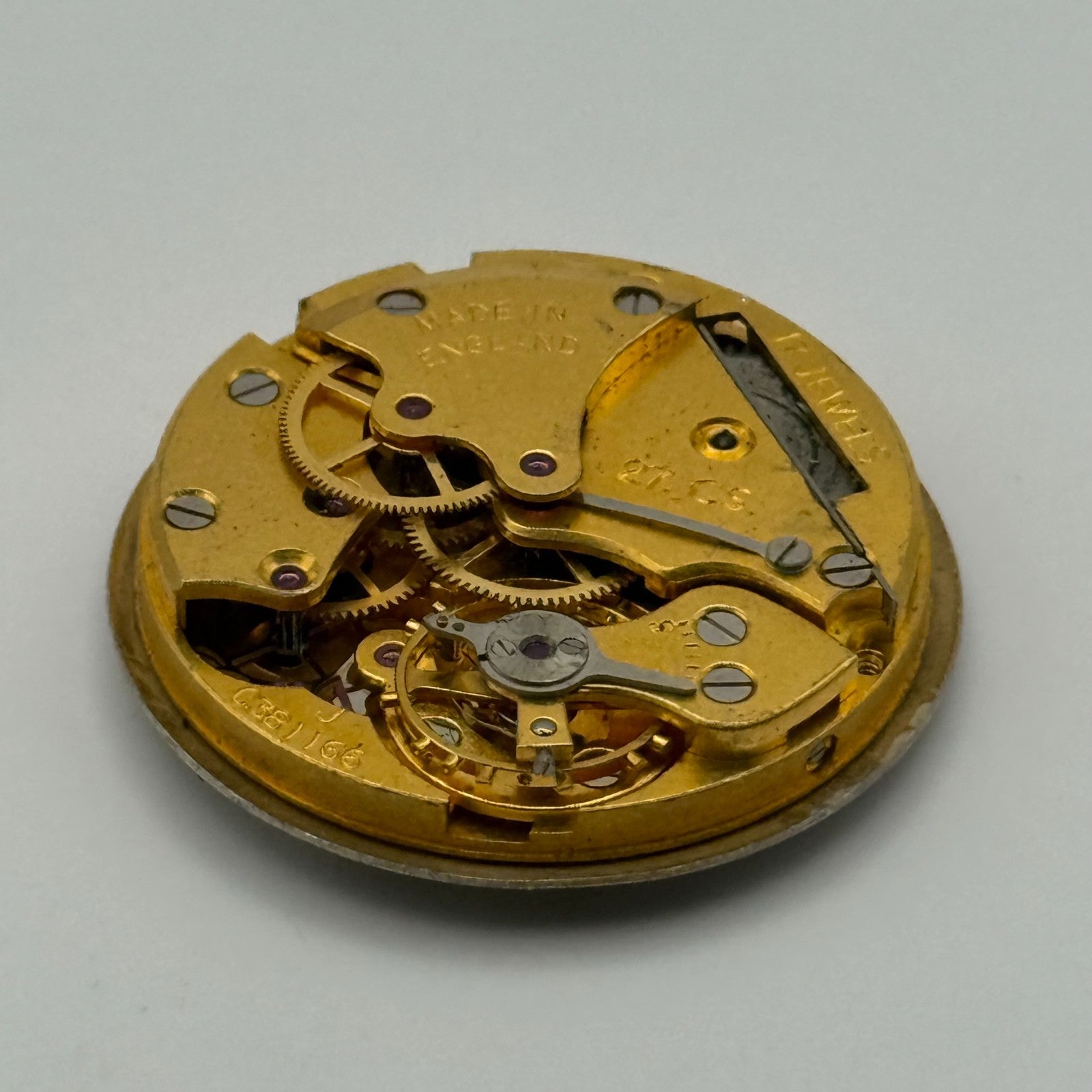 Smiths 27.CS. De Luxe Watch Movement Manual Wind Vintage Parts Repair 26.9mm